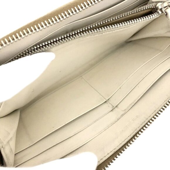 PRADA Logo Jacquard Canvas Zip Around Long Wallet Beige/7BH0711 - Picture 6 of 7